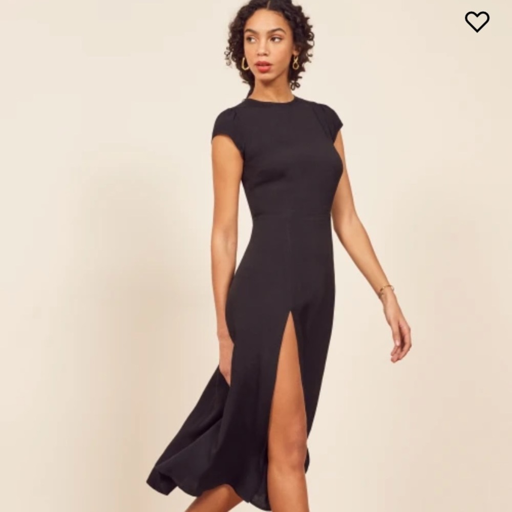 Reformation Black Gavin Dress